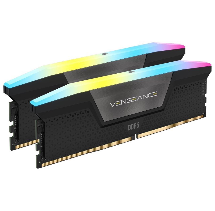 Arbeitsspeicher (RAM) - Corsair Vengeance RGB DDR5-6400 - 96GB - CL32 - Dual Channel (2 pcs) - Intel XMP - Schwarz mit RGB - CMH96GX5M2B6400C32