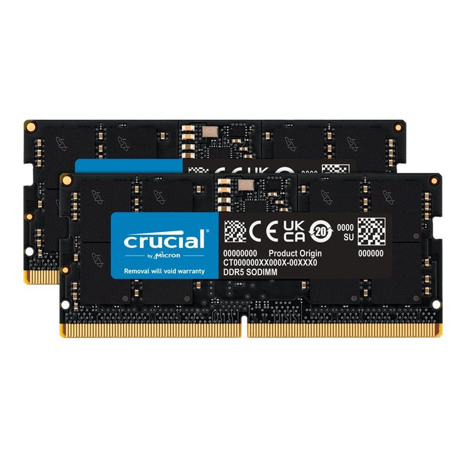 Arbeitsspeicher (RAM) - Crucial SODIMM DDR5-5600 - 48GB - CL46 - Dual Channel (2 pcs) - Schwarz - CT2K24G56C46S5