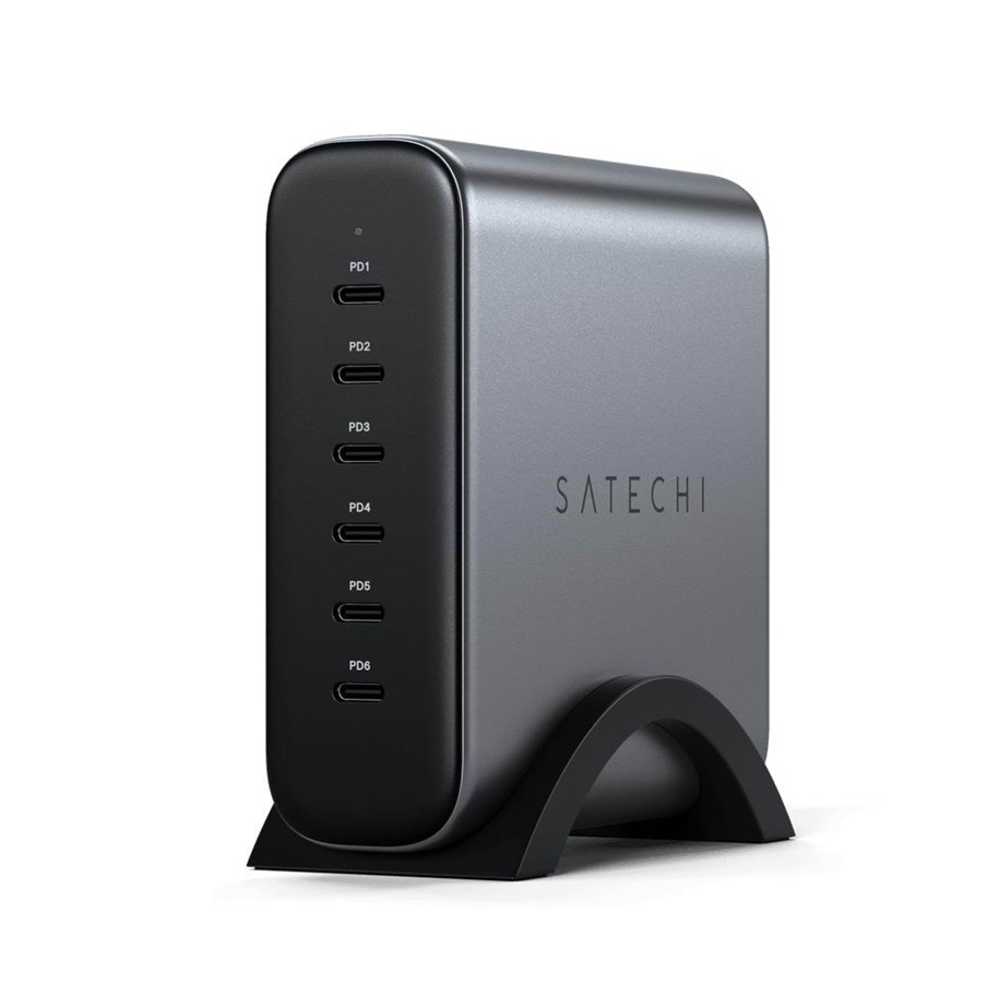Netzteile für Laptops - Satechi 200W USB-C 6-Port GaN Charger - ST-C200GM-EU