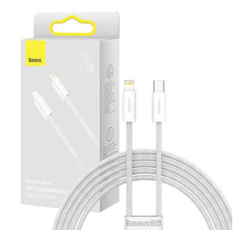 USB Kabel - Baseus USB-C cable for Lightning  Dynamic Series 20W 2m (white) - CALD000102