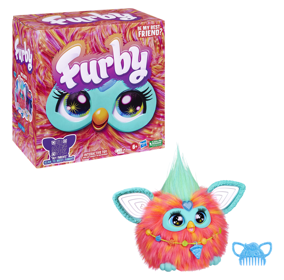 Plush - Furby Coral Interactive Plush Toy 15 cm (English) - F6744UU0