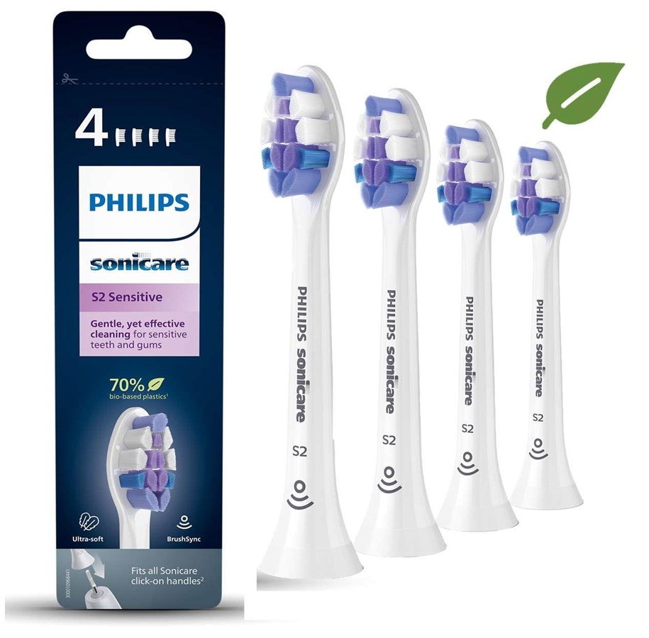 Elektrische Zahnbürsten - Philips Bürstenköpfe Brush Head - Sensitive S2 - White - HX6054/10