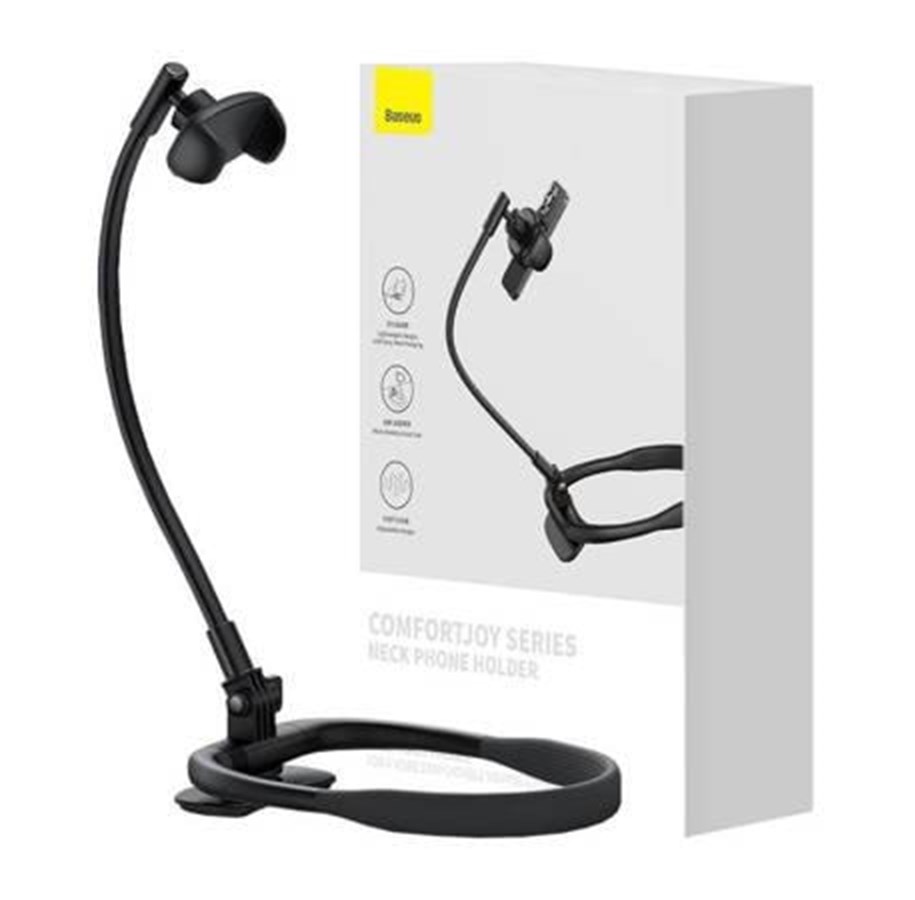 Handys - Anderes Zubehör - Baseus Neck Phone Holder  ComfortJoy (black) - LUGB000001