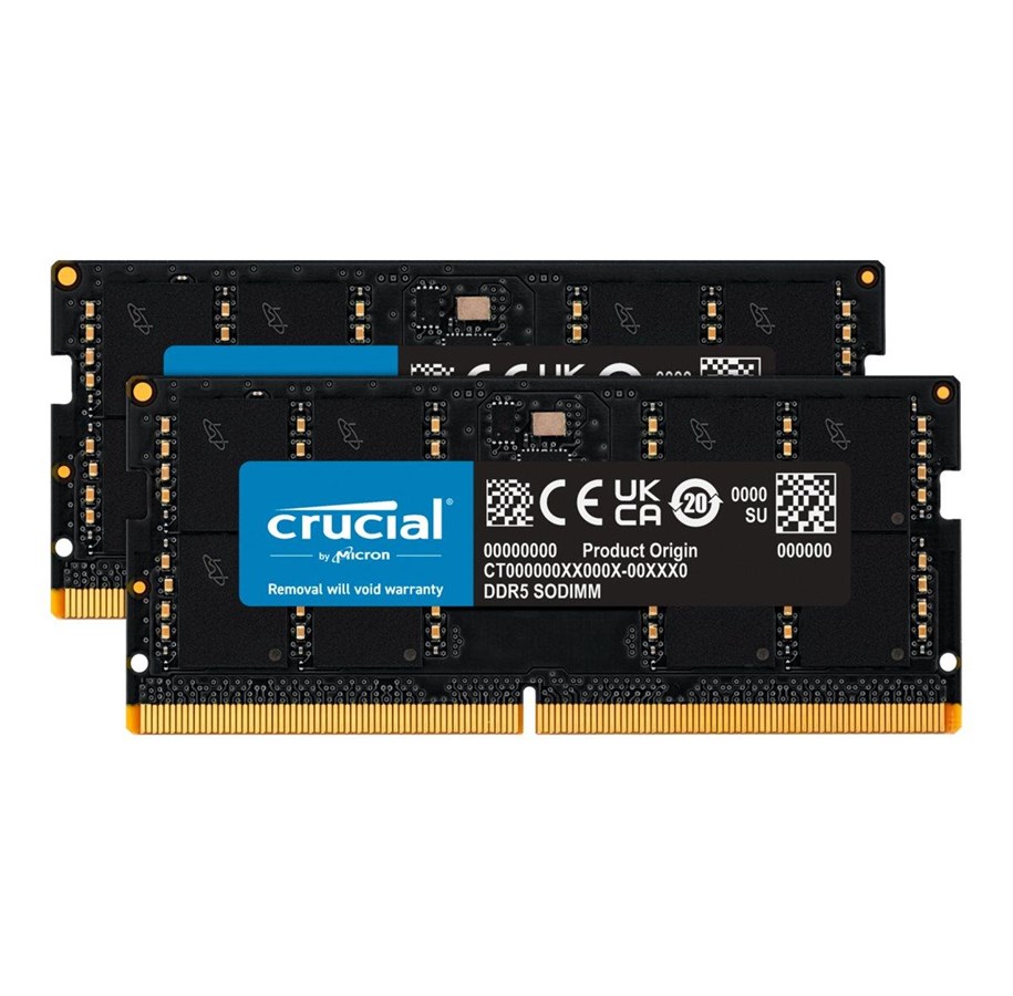 Arbeitsspeicher (RAM) - Crucial SODIMM DDR5-5600 - 96GB - CL46 - Dual Channel (2 pcs) - Schwarz - CT2K48G56C46S5