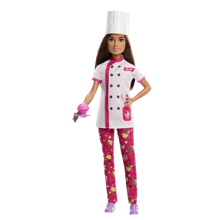 Dolls & Accessories - Barbie Career Pastry Chef Doll 30cm - HKT67