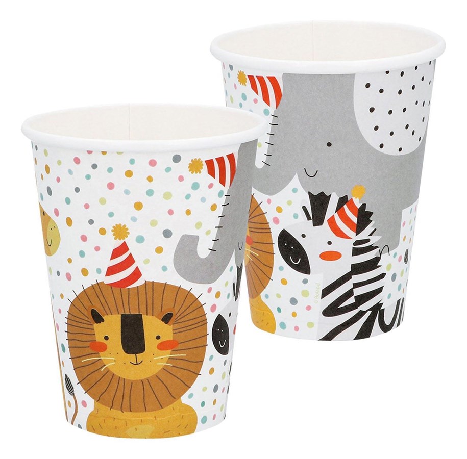 Spielzeug - Boland Paper Cups Safari 8pcs. - 50211