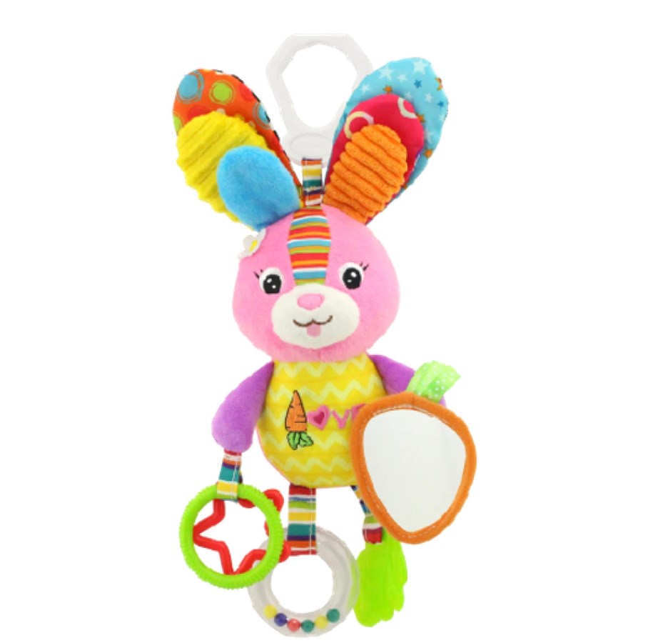 Baby Spielzeug - Happy Baby Activity Hanger Rabbit Pink - 502207