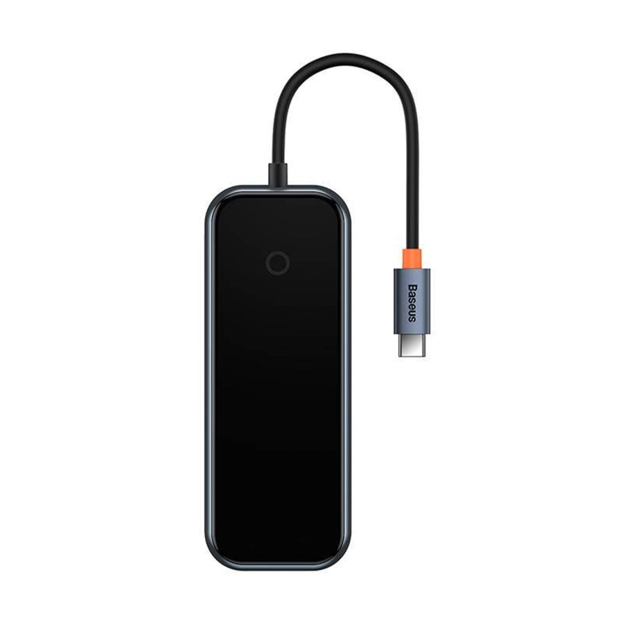 USB-Hubs - Baseus Adapter 4w1 Hub USB-C na 4xUSB 3.0 (Dark Grey) USB-Hubs - USB 3.0 - 4 - Grau - WKJZ010513