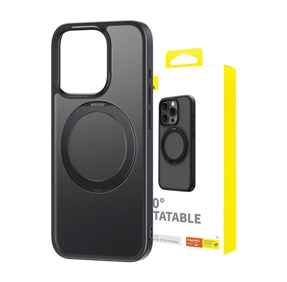 Handys - Cover & Cases - Baseus Magnetic Phone Case for iPhone 15 ProMax  CyberLoop Series (Black) - P60160500103-03