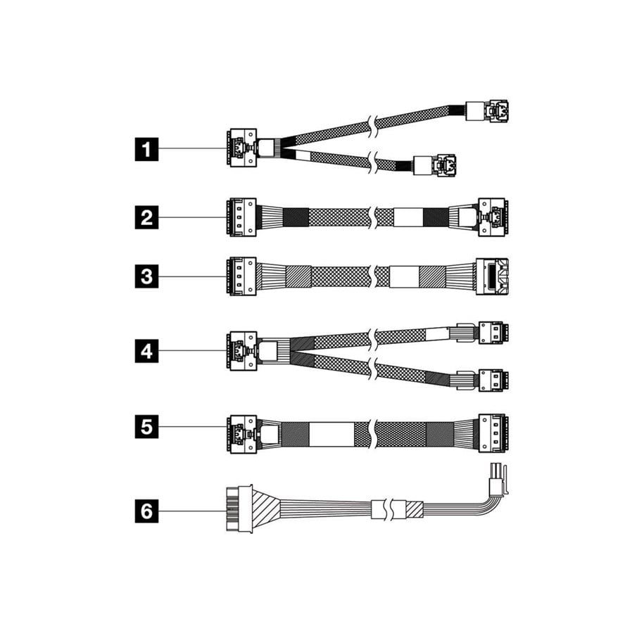 Andere Kabel - Lenovo storage cable kit - 4X97A82933