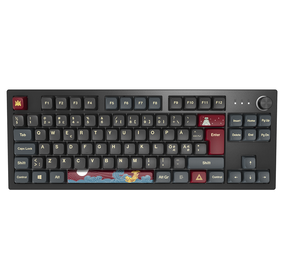 Tastaturen - Montech MKey TKL Darkness - Gateron G Pro 2.0 Yellow - Gaming Tastatur (TKL) - Nordic ISO - Schwarz - MK87DY-Nor