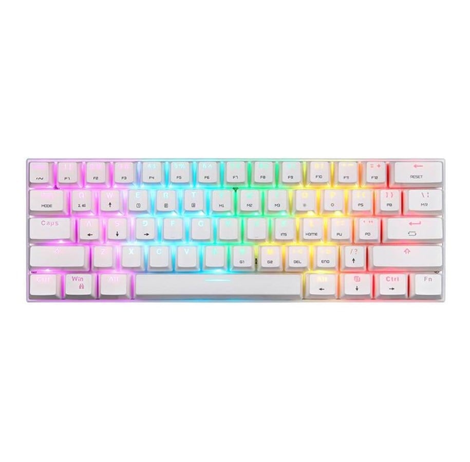 Tastaturen - Motospeed Wireless mechanical keyboard SK62 White (blue switch) - Gaming Tastatur - Weiss - SK62-White blue
