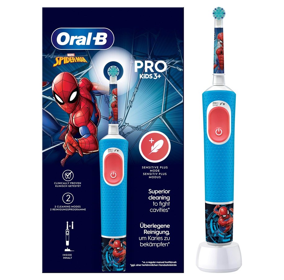 Elektrische Zahnbürsten - Oral-B Elektrische Zahnbürste Vitality Pro Kids Spiderman HBOX - 773659