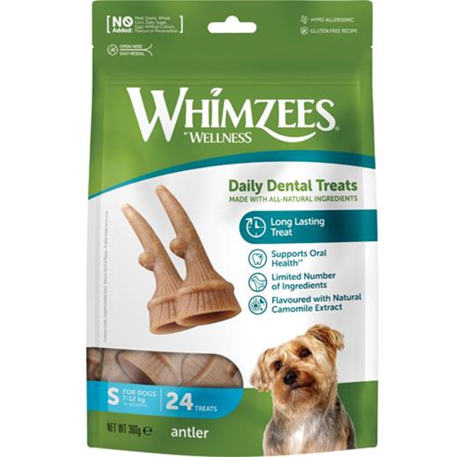 Hunde - Whimzees Occupy Antler S 24 stk 360 g MP - WH5100360