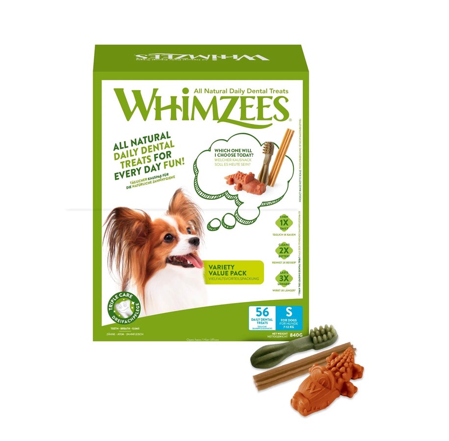 Hunde - Whimzees Variety S 56 stk 840 g box - WH8100840