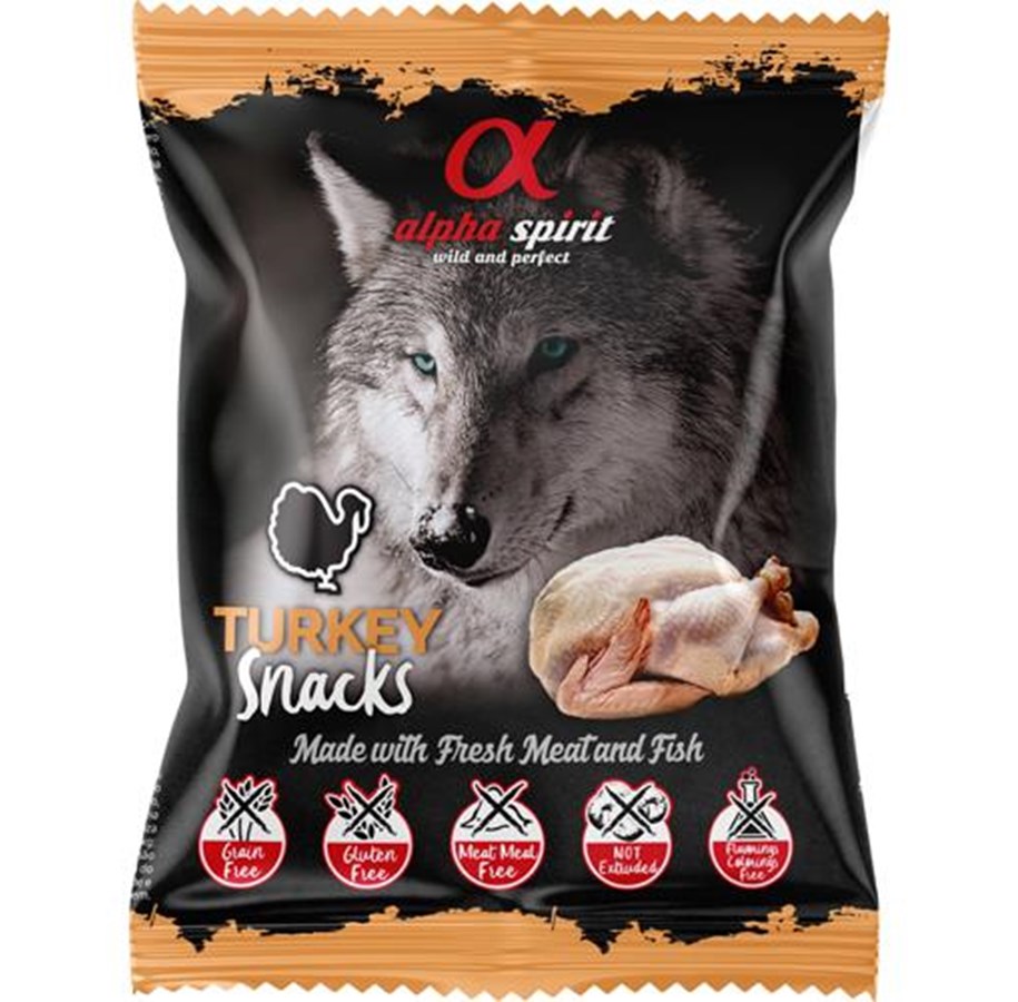 Hunde - Alpha Spirit Turkey Snack  50 g - H4002350