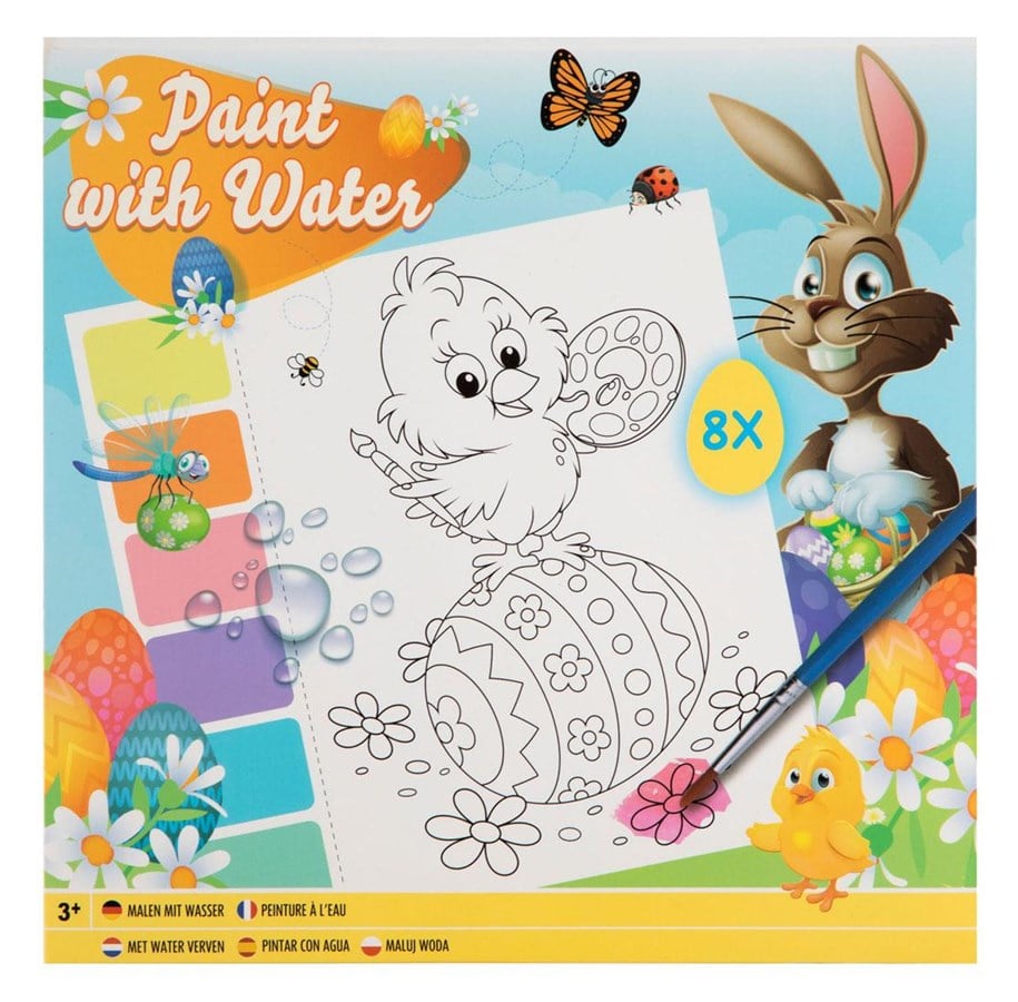 Kreativ-Spiele - Grafix Watercolor set Easter - 8 Sheets + Brush - 810036