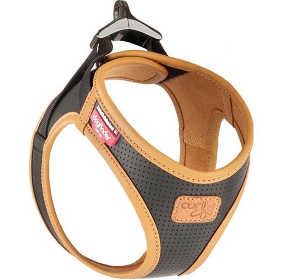 Hunde - Curli Vegan Apple Leather Harness Black M - H19159