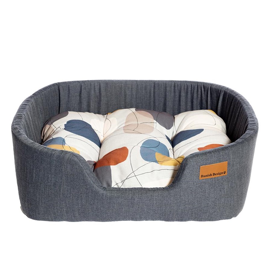 Hunde - Danish Design Colour Block Steel Lux Slumber Bett M - D01911