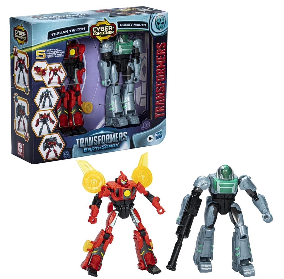 Figuren - Transformers EarthSpark Cyber-Combiner Terran Twitch and Robby Malto 12.5 cm - F84385L0
