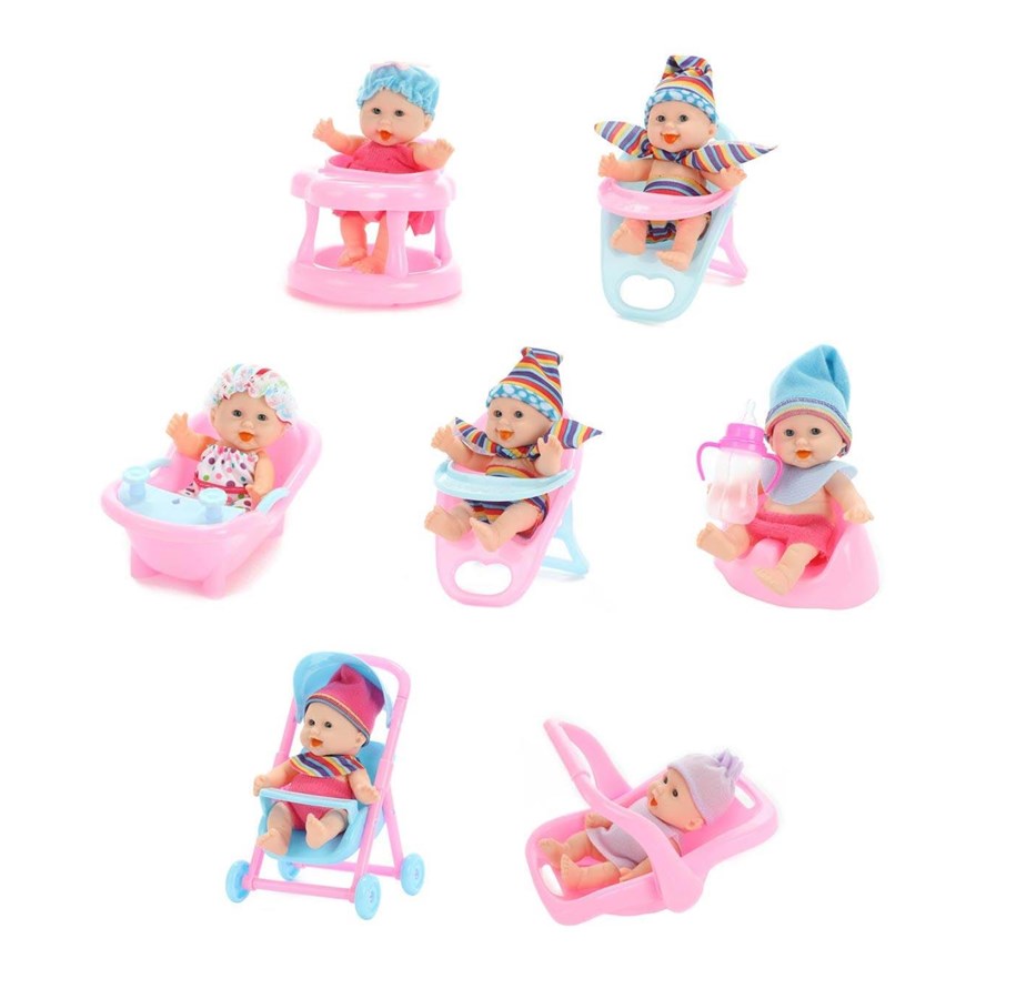 Dolls & Accessories - Beau Baby  Mini Baby Doll Sitting 12cm - 02096Z