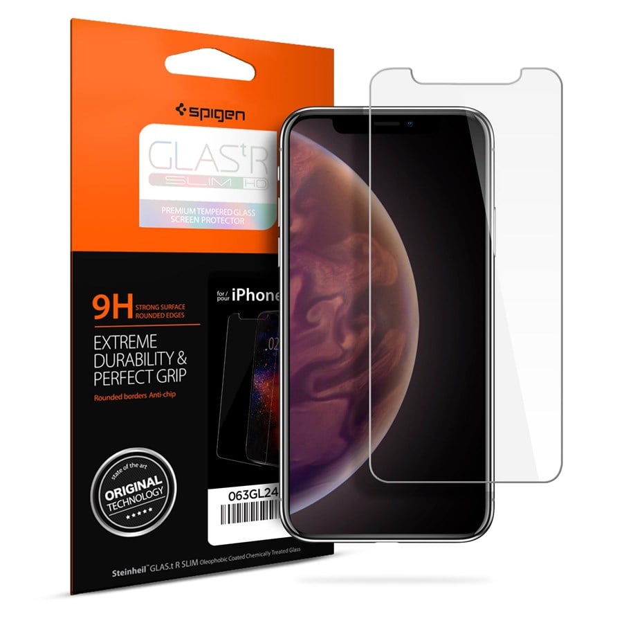 Handys - Schutzfolie - Spigen Glas.tR Slim HD - iPhone 11 Pro/XS/X - 063GL24514