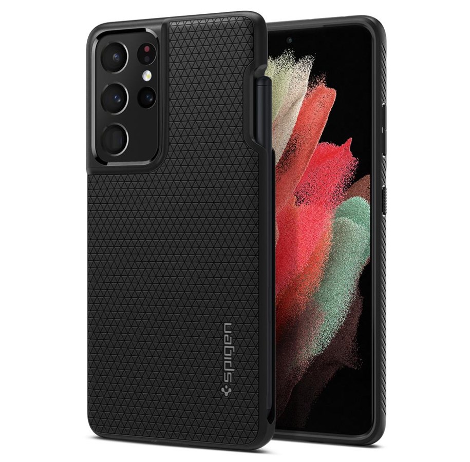 Handys - Cover & Cases - Spigen Liquid Air Pro - matte black - Samsung Galaxy S21 Ultra - ACS02831
