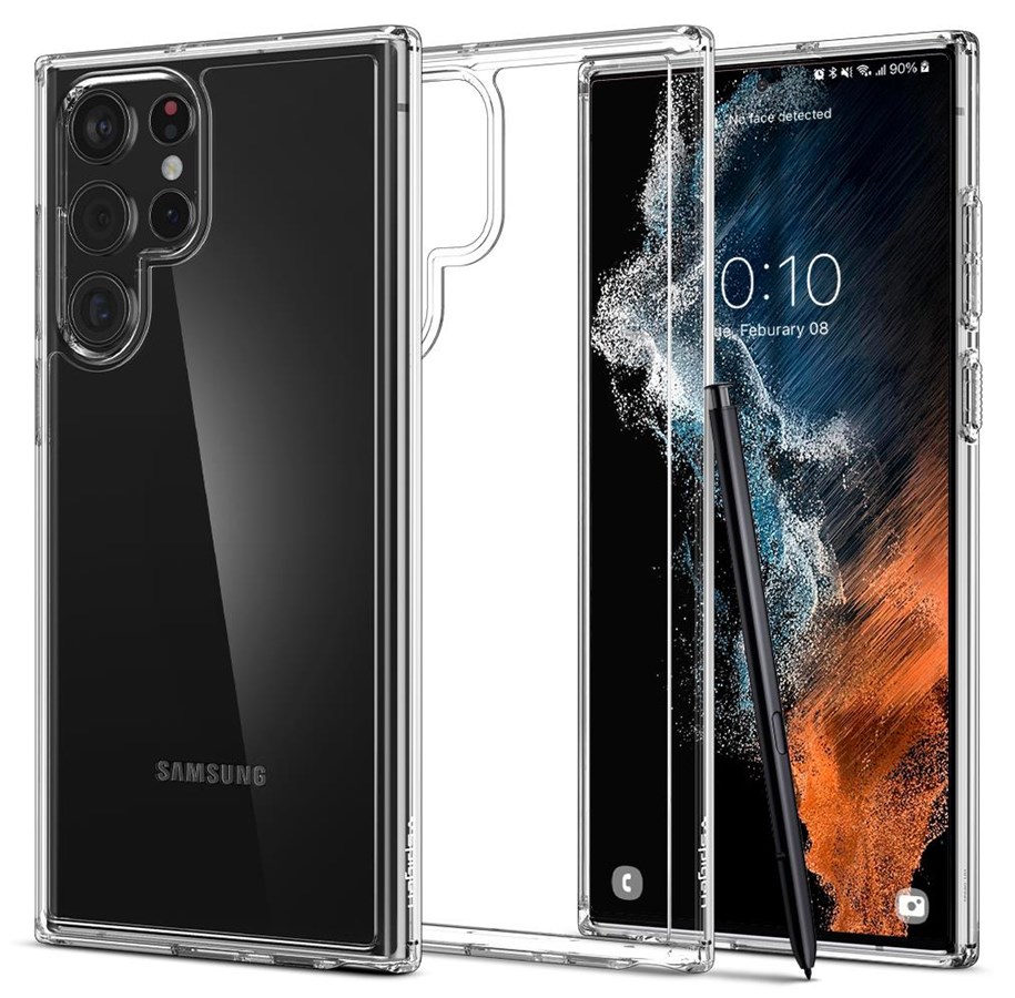 Handys - Cover & Cases - Spigen Ultra Hybrid - crystal clear - Samsung Galaxy S22 Ultra - ACS03918