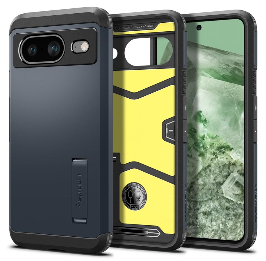Handys - Cover & Cases - Spigen Tough Armor - metal slate - Google Pixel 8 - ACS06283