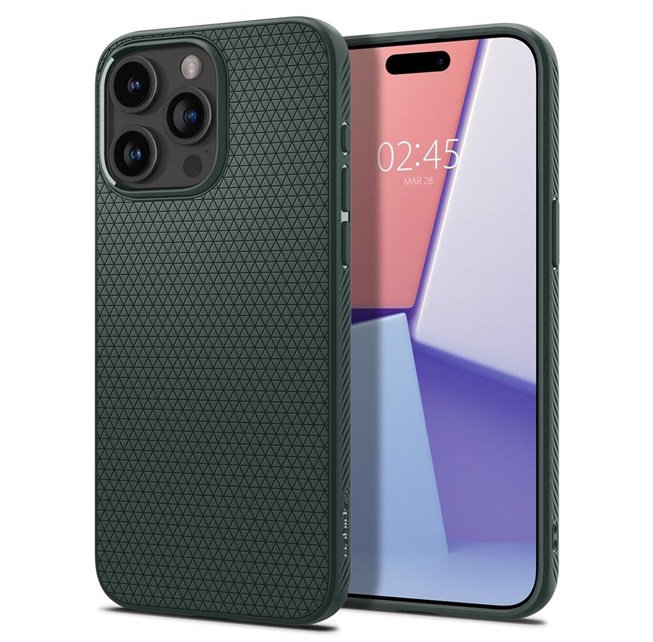 Handys - Cover & Cases - Spigen Liquid Air - abyss green - iPhone 15 Pro Max - ACS06564
