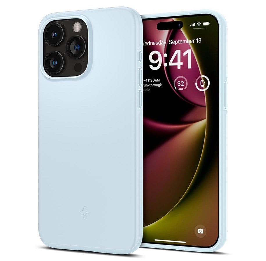 Handys - Cover & Cases - Spigen Thin Fit - mute blue - iPhone 15 Pro - ACS06693