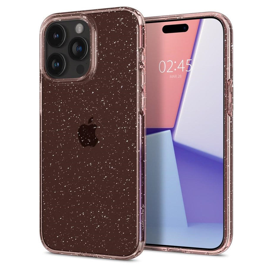 Handys - Cover & Cases - Spigen Liquid Crystal Glitter - rose quartz - iPhone 15 Pro - ACS06702