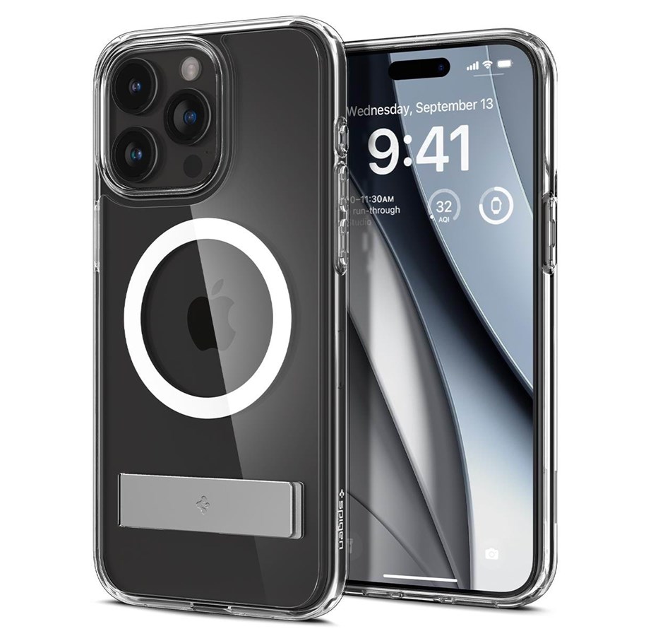 Handys - Cover & Cases - Spigen Ultra Hybrid S MagSafe - crystal clear - iPhone 15 Pro - ACS06722