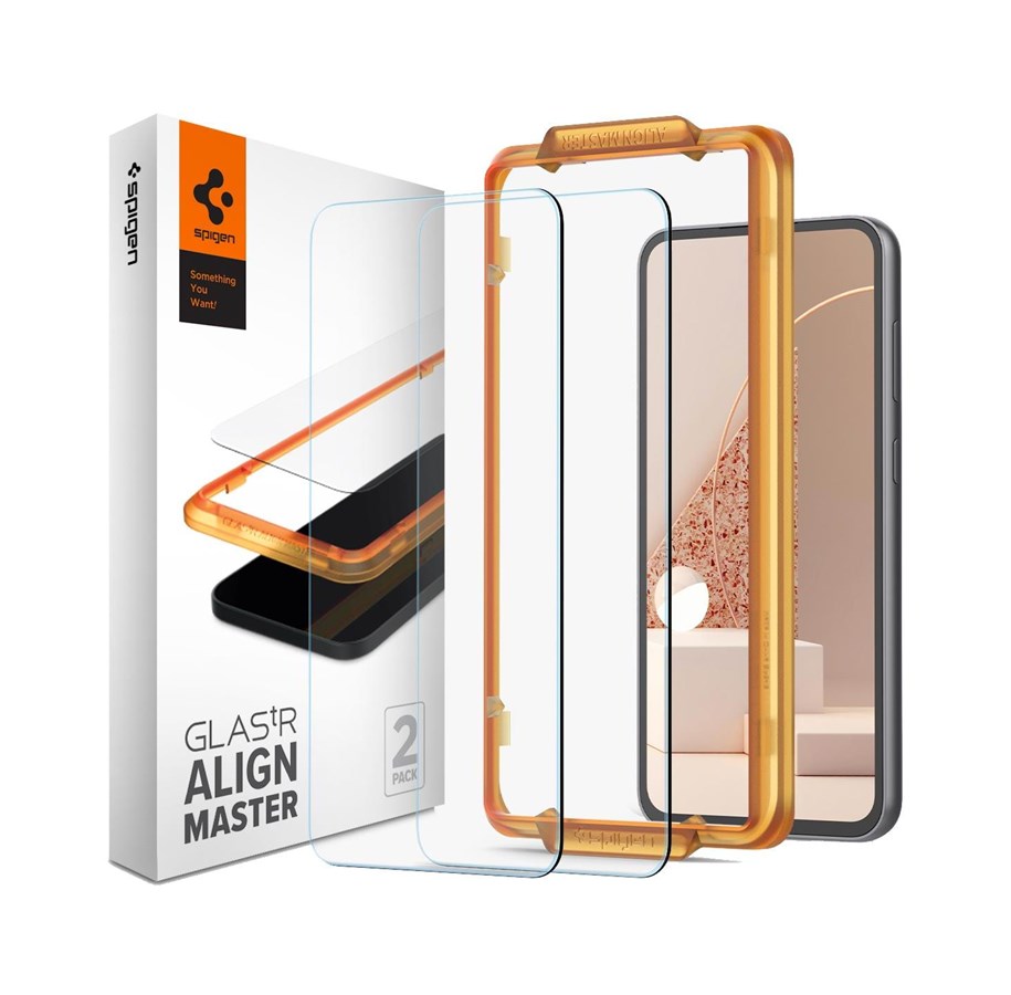 Handys - Schutzfolie - Spigen Glass tR AlignMaster 2 Pack - Samsung Galaxy S23 FE - AGL06986