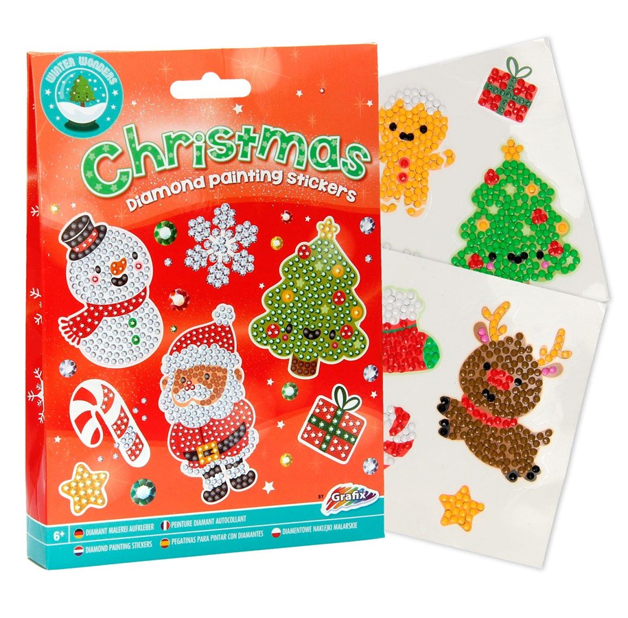 Kreativ-Spiele - Creative Craft Group XMAS Diamond Painting Stickers 12pcs. - 800021