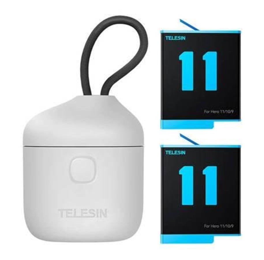 Kameras und Objektivzubehör - TELESIN 3-slot waterproof charger Telesin Allin box + 2 batteries for GoPro Hero 12 / 11 / 10 / 9 - GP-BTR-905-GY