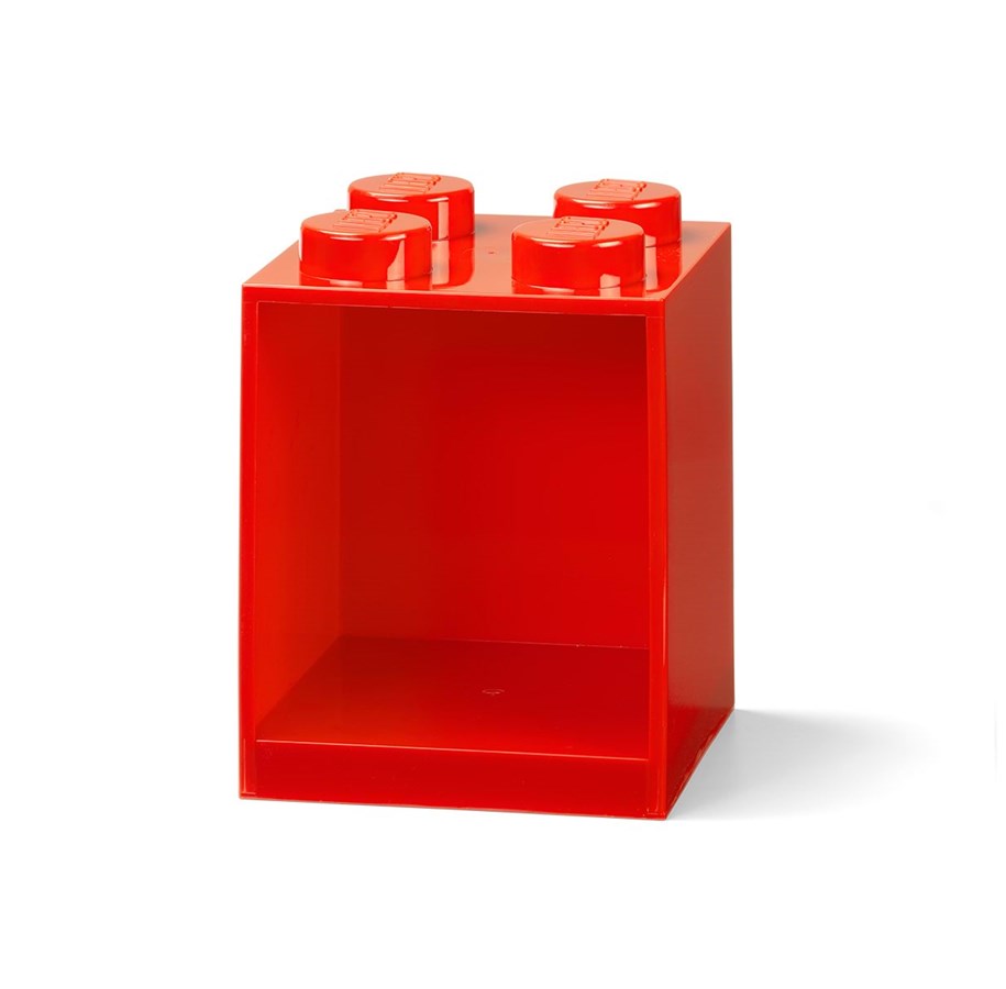 Kinderzimmer - LEGO BRICK SHELF 4 KNOBS - RED - 41141730