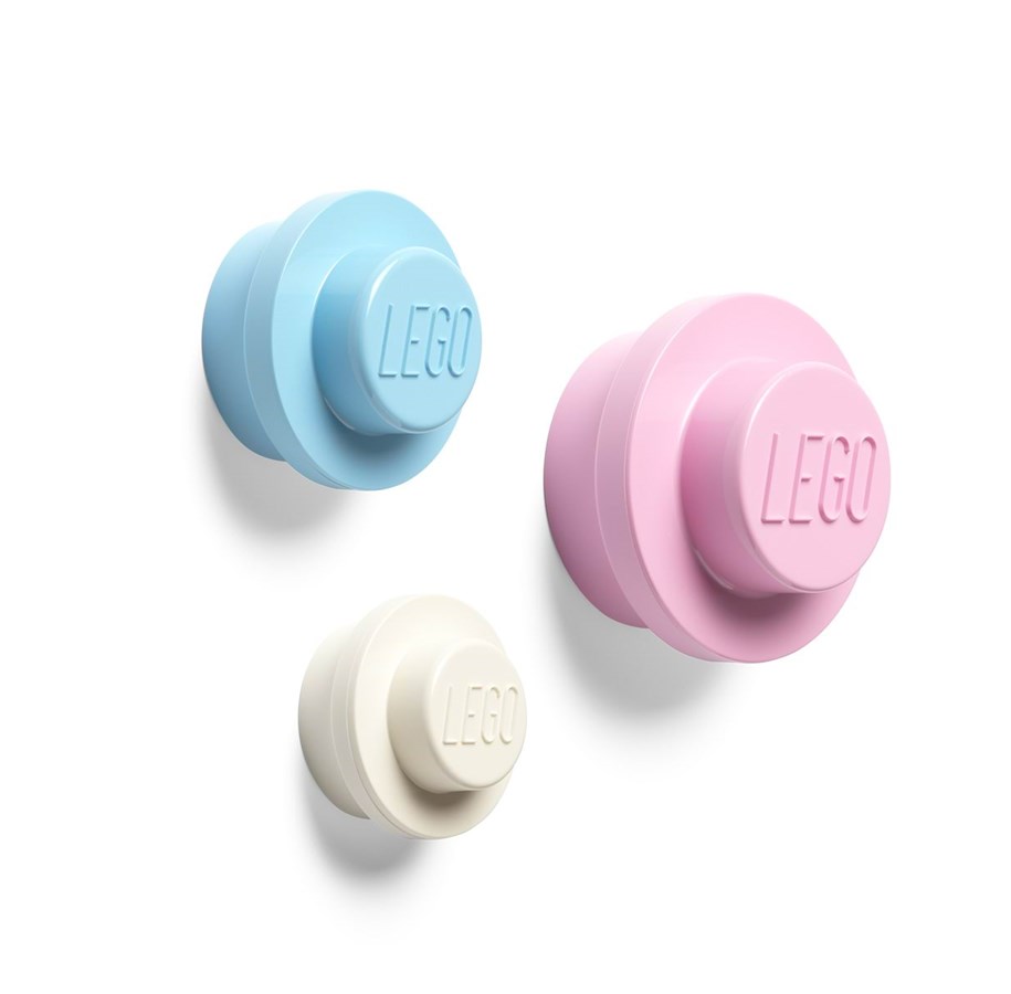 Kinderzimmer - LEGO Knager i pink blå og hvid (3-pak) - 40161736