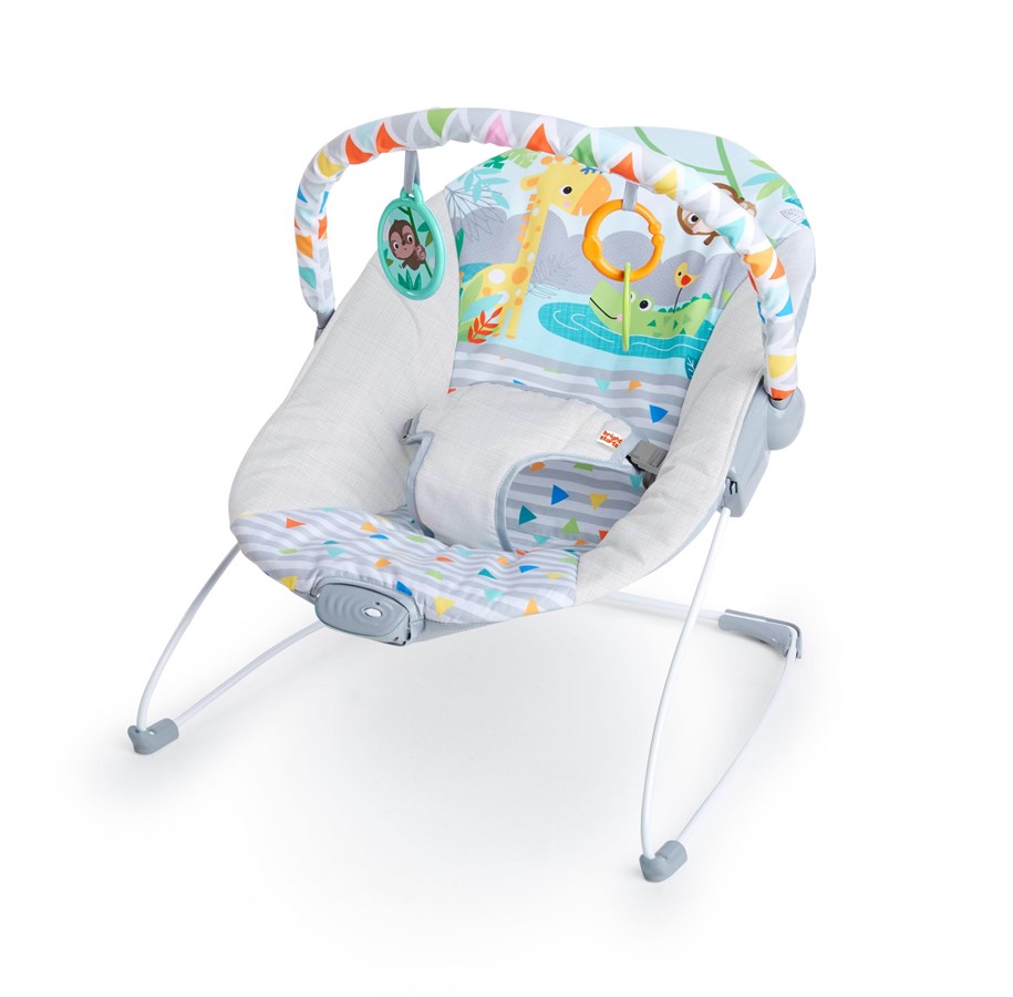 Babypflege - Bright Starts Safari Fun™ - Vibrating Bouncer - BS-12204