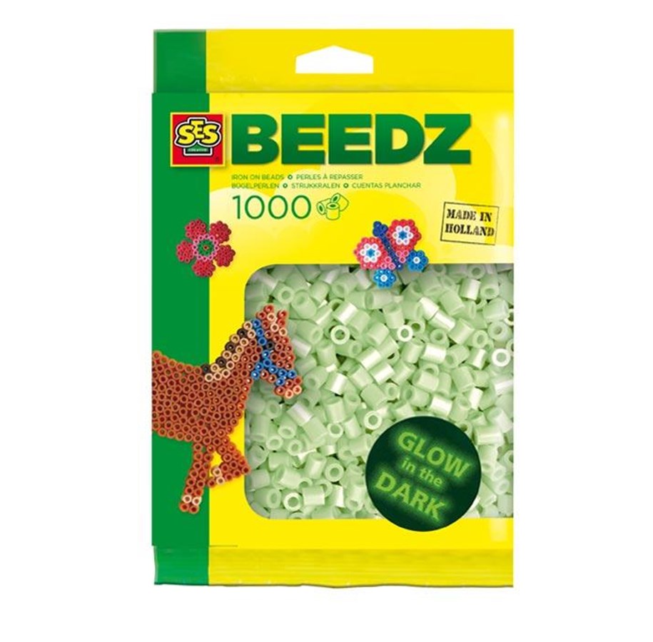 Kreativ-Spiele - SES Creative Iron-on Beads - Glow in the Dark 1000pcs. - 00749