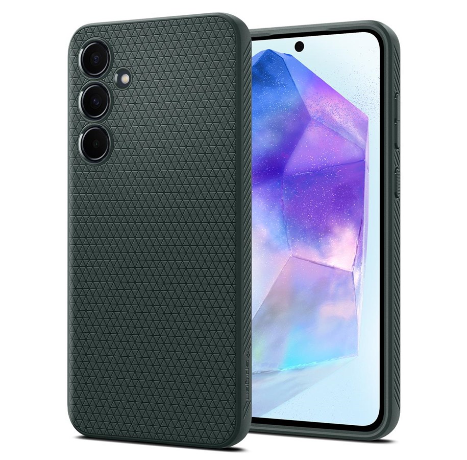 Handys - Cover & Cases - Spigen Liquid Air - abyss green - Samsung Galaxy A55 - ACS07527