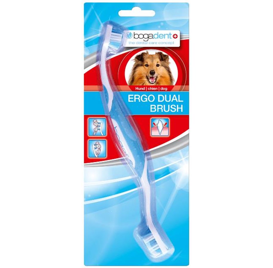 Hunde - Bogar Bogadent - Ergo Dual brush dog 1pc - (UBO0711) - UBO0711