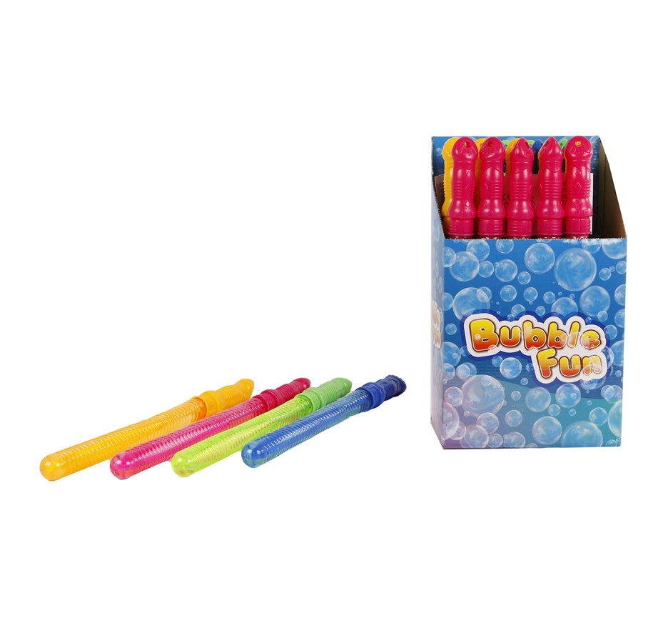 Spiele im Freien - Happy Summer Bubble Wand 120 ml 37cm 4 asst. - 303101