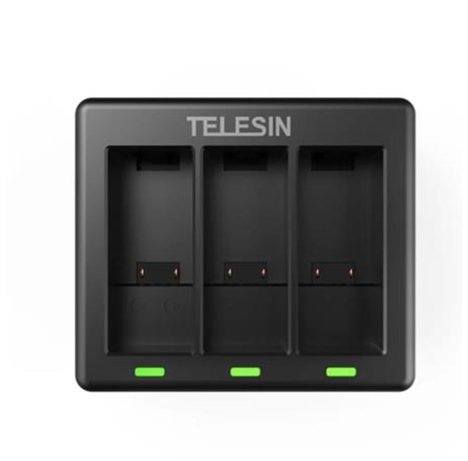 Actionkamera Zubehör - TELESIN 3-slot charger Telesin for GoPro Hero 12 / Hero 11 / Hero 10 / Hero 9 - GP-BCG-902