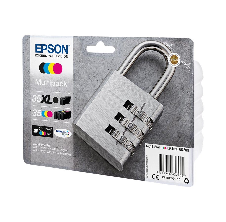 Druckerzubehör - Tinte & Toner - Epson 35XL Multipack - 4-pack - XL - black yellow cyan magenta - original - ink cartridge - C13T35994020