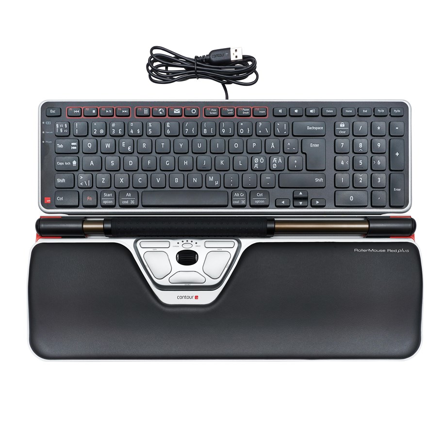 Maus - Contour RollerMouse Red Plus - Zentrales Zeigegerät (Silber) - CDRMREDPN20213