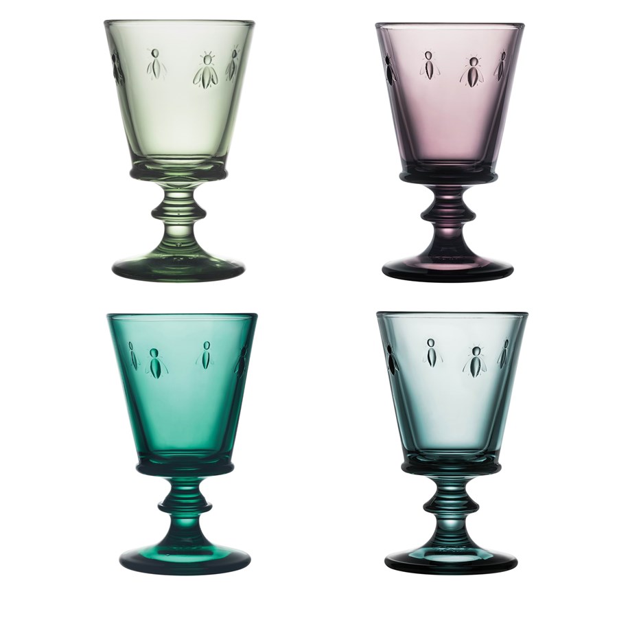 Tischgedeck - La Rochére Bee wine glasses different colors - Set of 4 - 611096S4