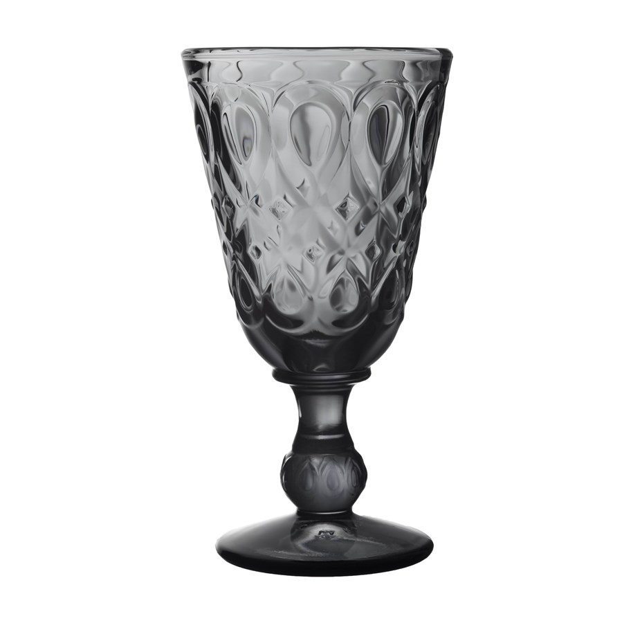 Tischgedeck - La Rochére Lyonnais Antracit wine glass on foot - 6 glasses - 631710
