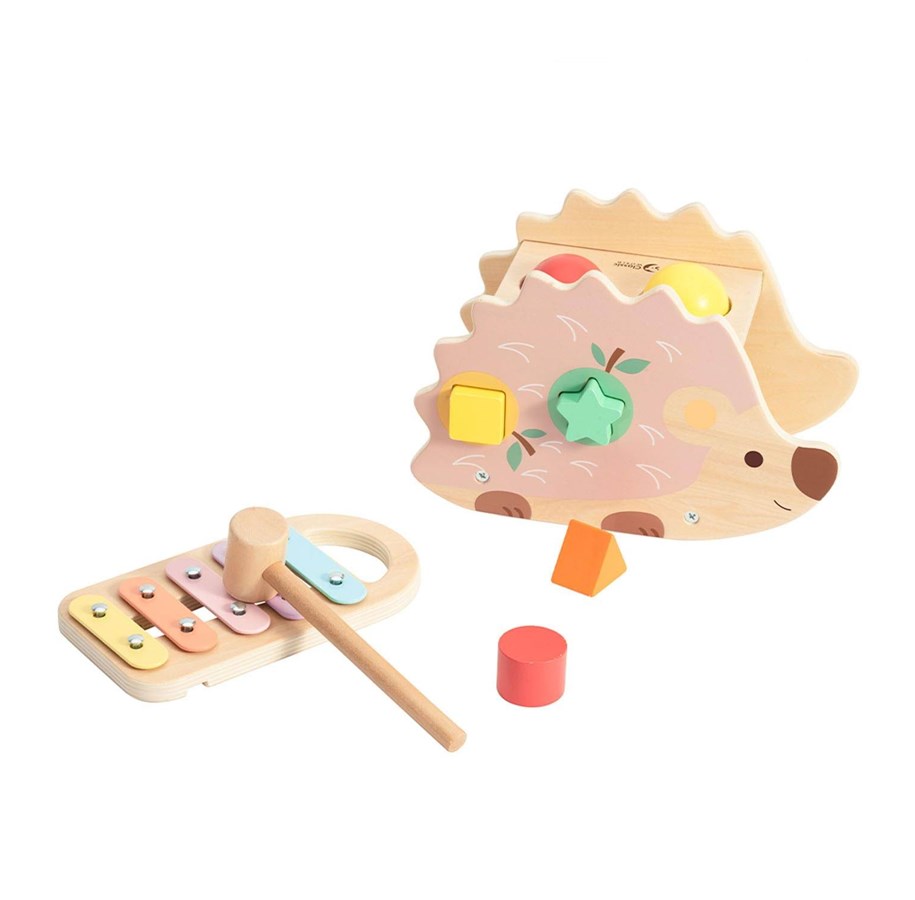 Baby Spielzeug - Classic World Wooden Hammer Bench Hedgehog 9 pcs. - 20137