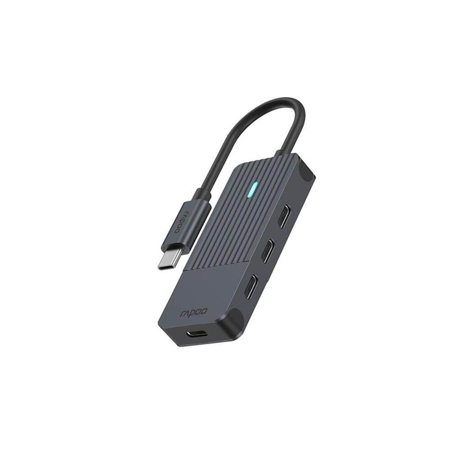USB-Hubs - RAPOO USB-C Hub UCH-4002 USB-C to USB-C Hub USB-Hubs - 4 - Schwarz - 11417